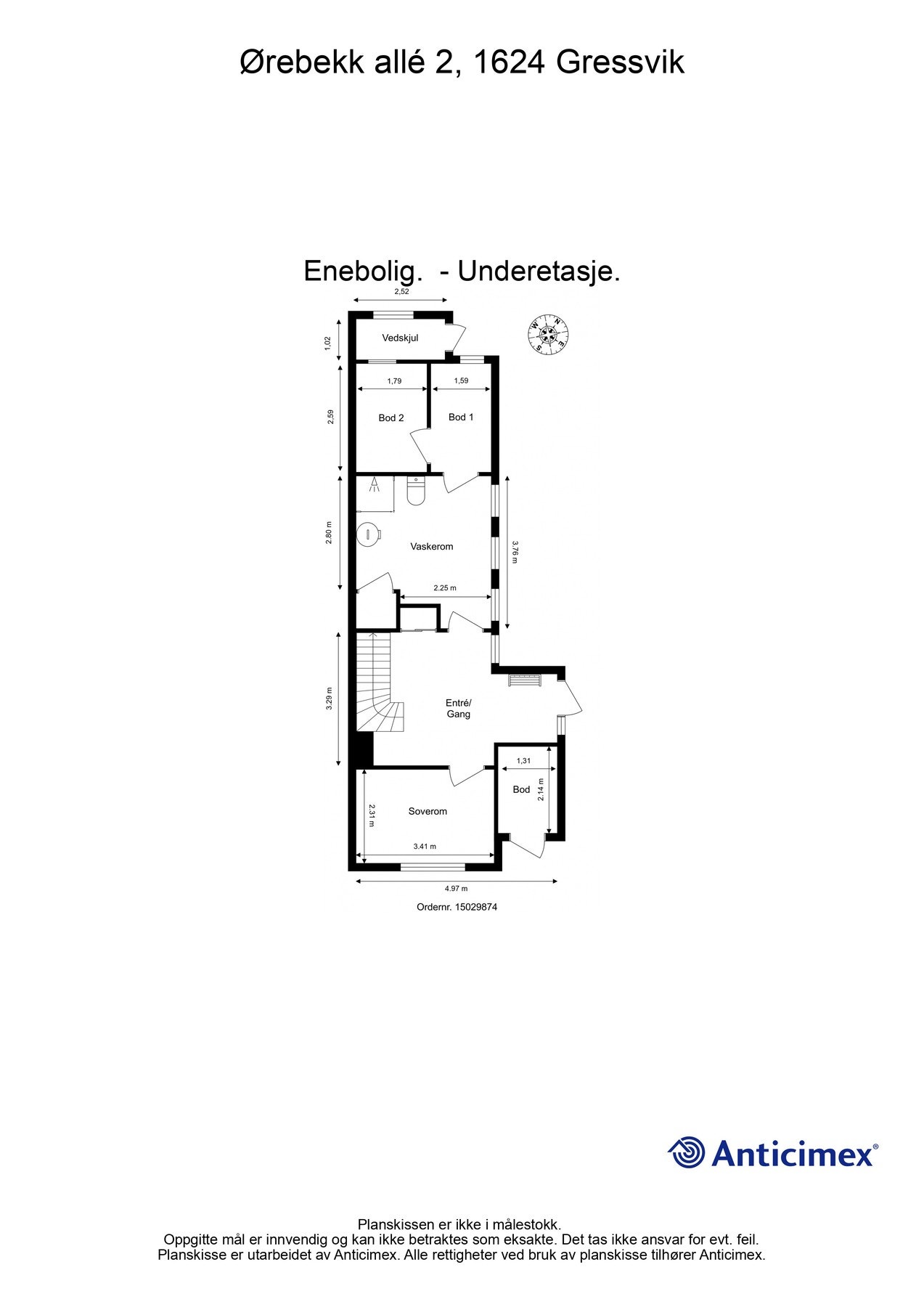 Plantegning underetasje Galleribilde