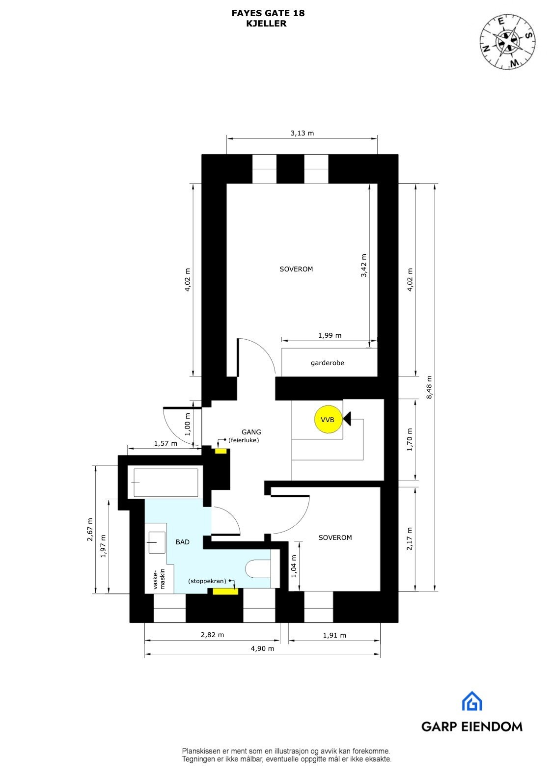 Plantegning kjeller Galleribilde