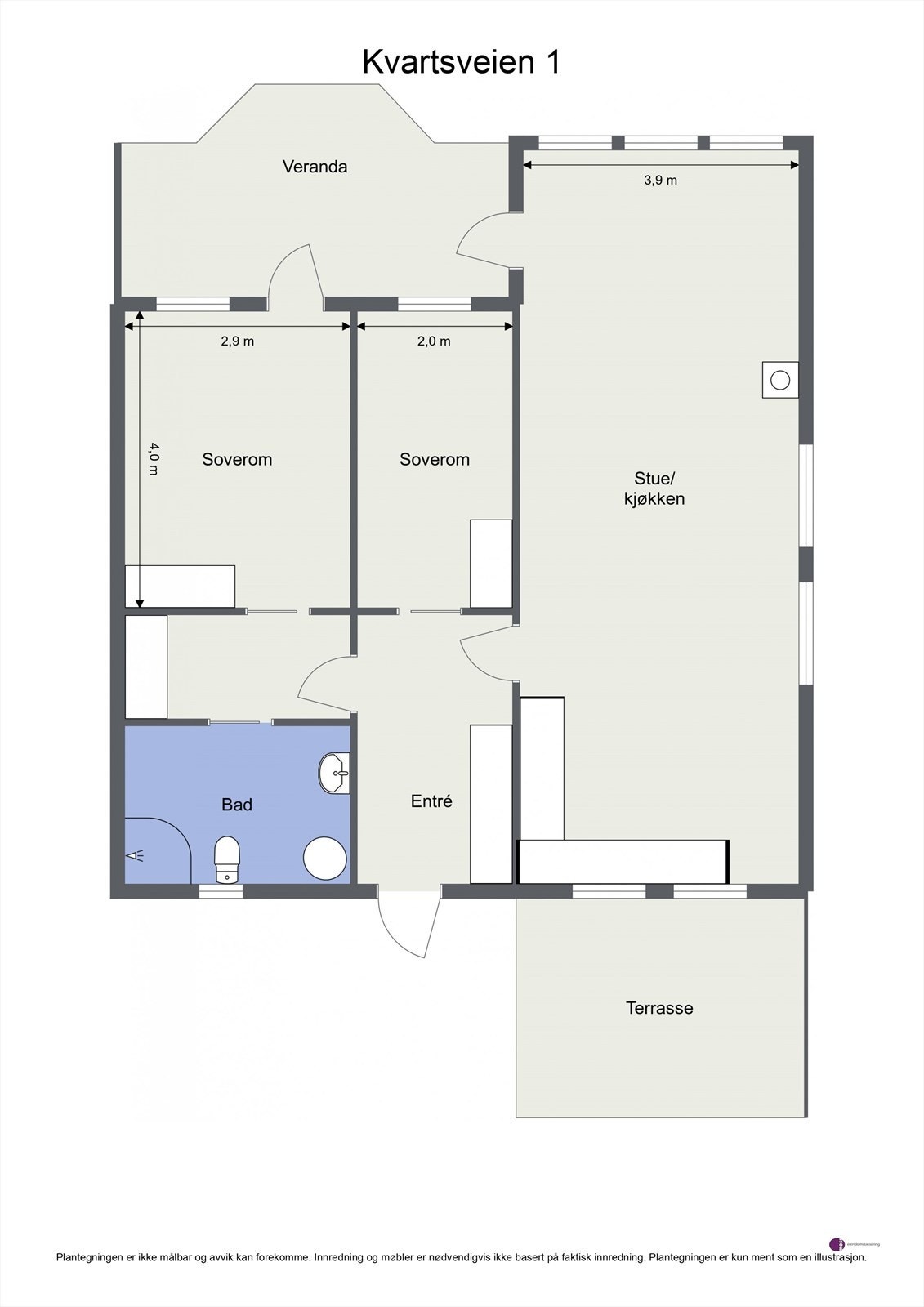 Plantegning 1. etasje. Galleribilde