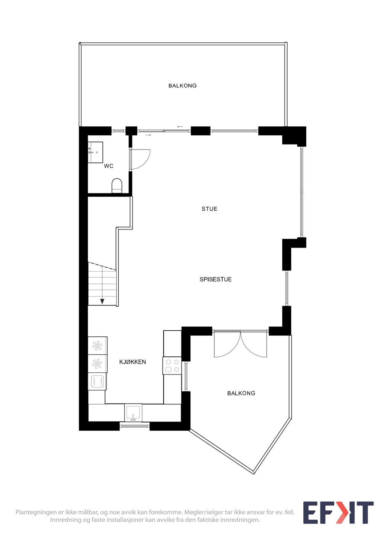 Plantegning 3. etasje - ikke målsatt, kun en illustrasjon. Galleribilde