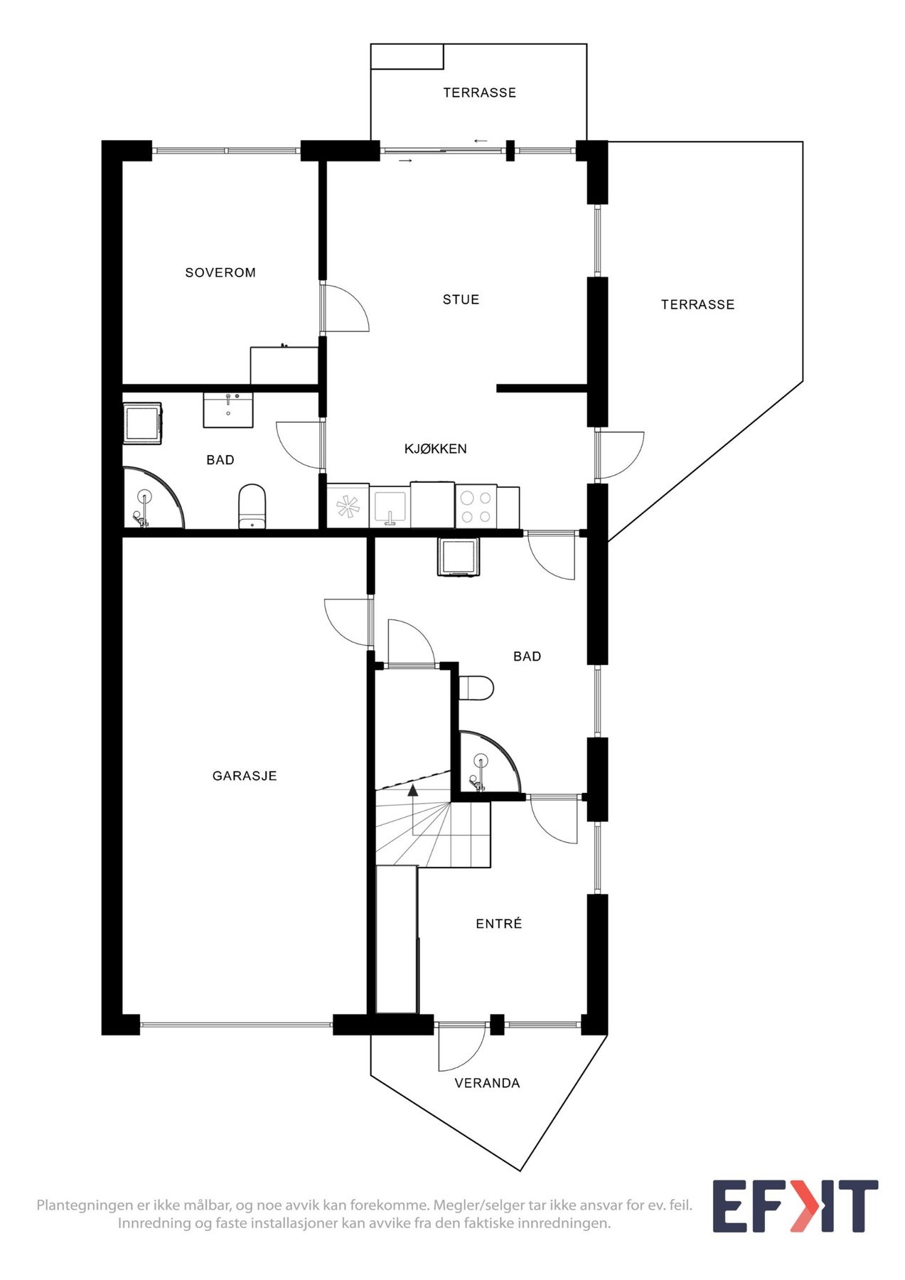 Plantegning 3. etasje - ikke målsatt, kun en illustrasjon. Galleribilde