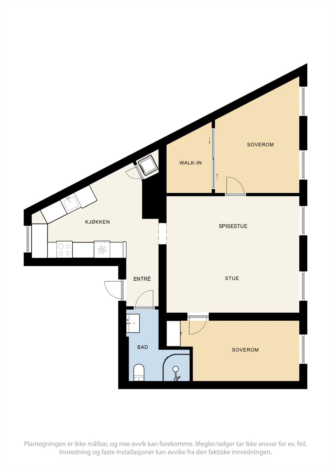 Boligen ligger i byggets 1. etasje og har en smart, arealeffektiv planløsning. Galleribilde