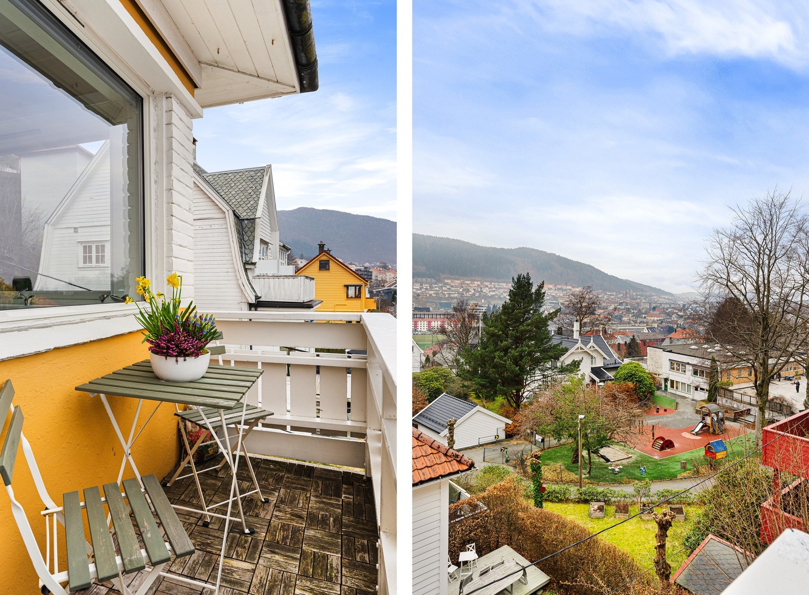 Her er det plass til en lite utemøblement hvor de solrike dagene kan nytes. Galleribilde