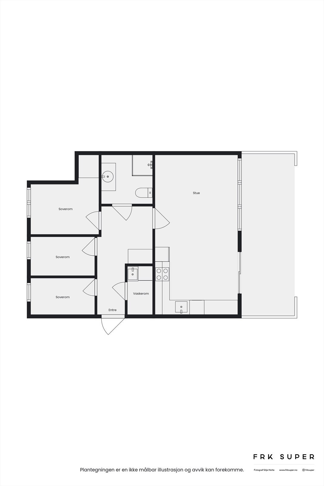 Meget god planløsning som gir rikelig med sengeplasser Galleribilde