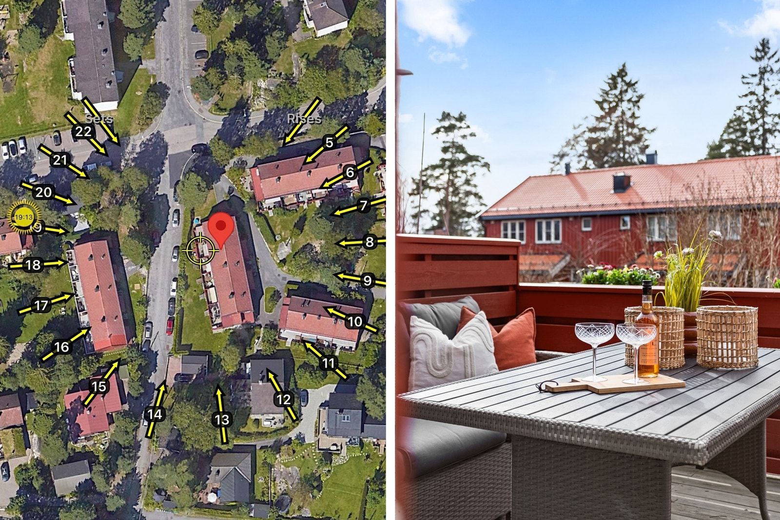 Boligen har utgang til vestvendt og solrik terrasse på ca. 14 kvm. Her kan sommerdagene nytes i rolige omgivelser! Galleribilde