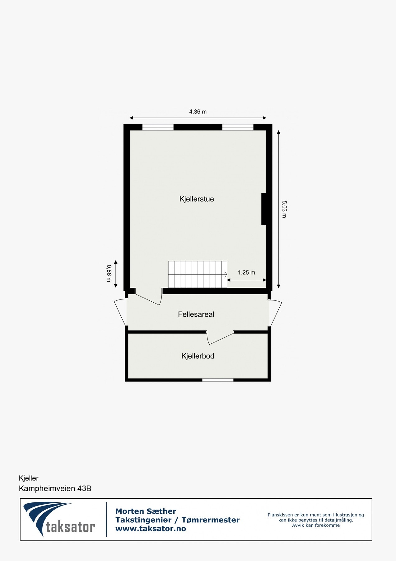 Planskisse kjeller. Galleribilde