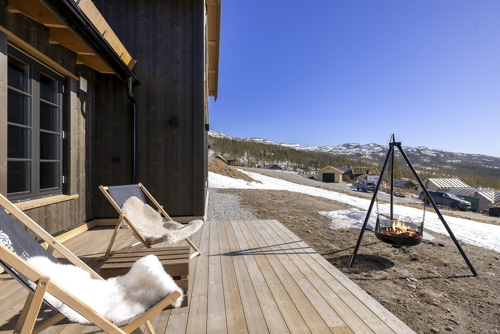 Markterrassen er på ca 23 kvadratmeter Galleribilde