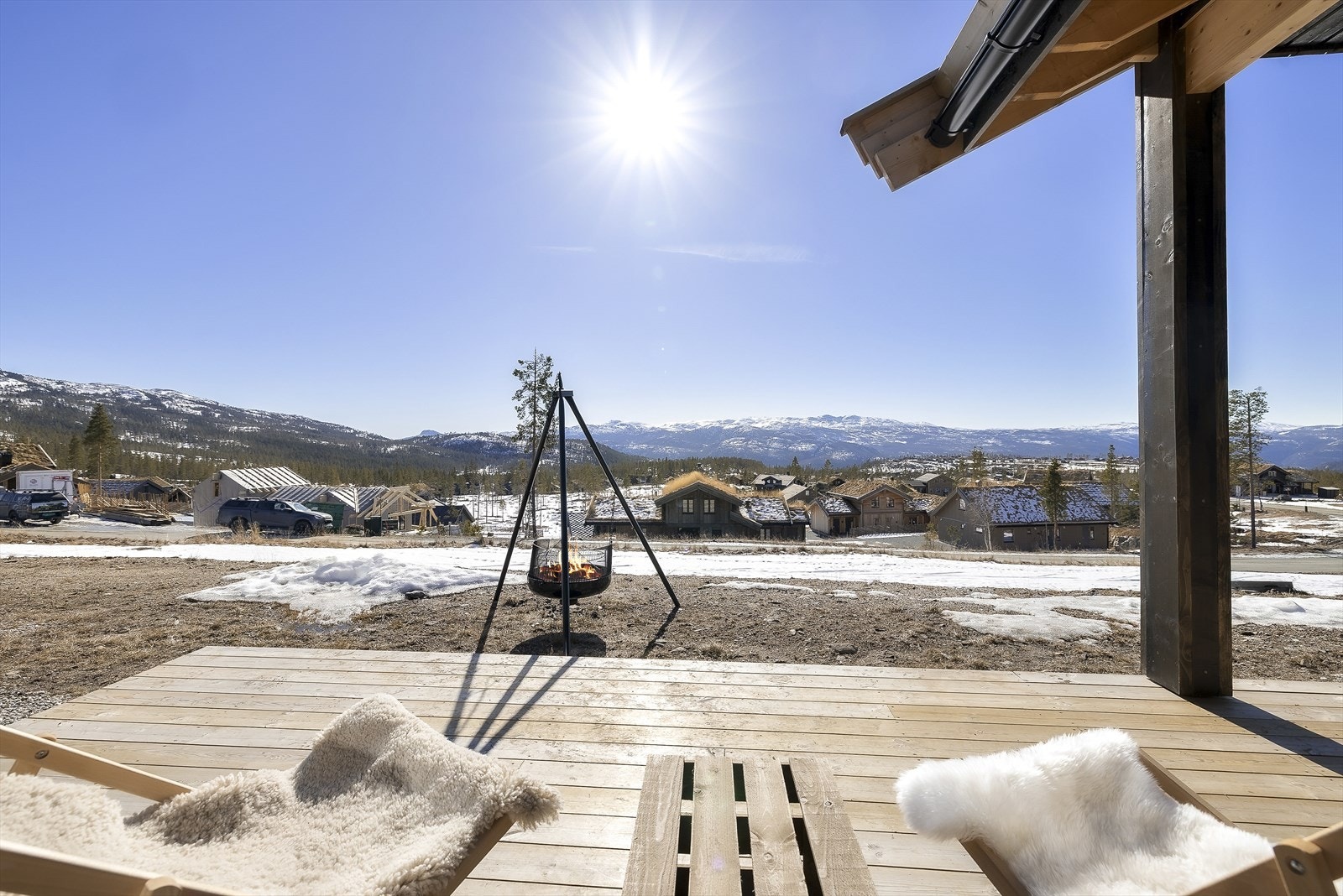 Markterrassen er på ca 23 kvadratmeter Galleribilde