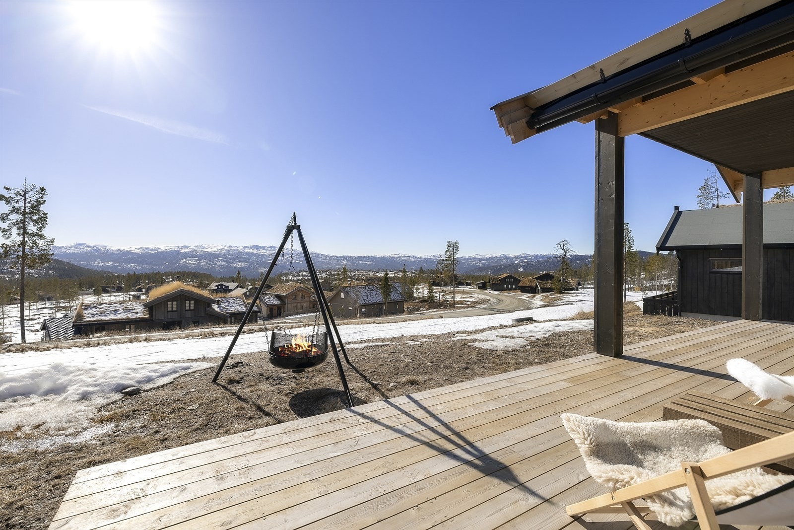 Markterrassen er på ca 23 kvadratmeter Galleribilde