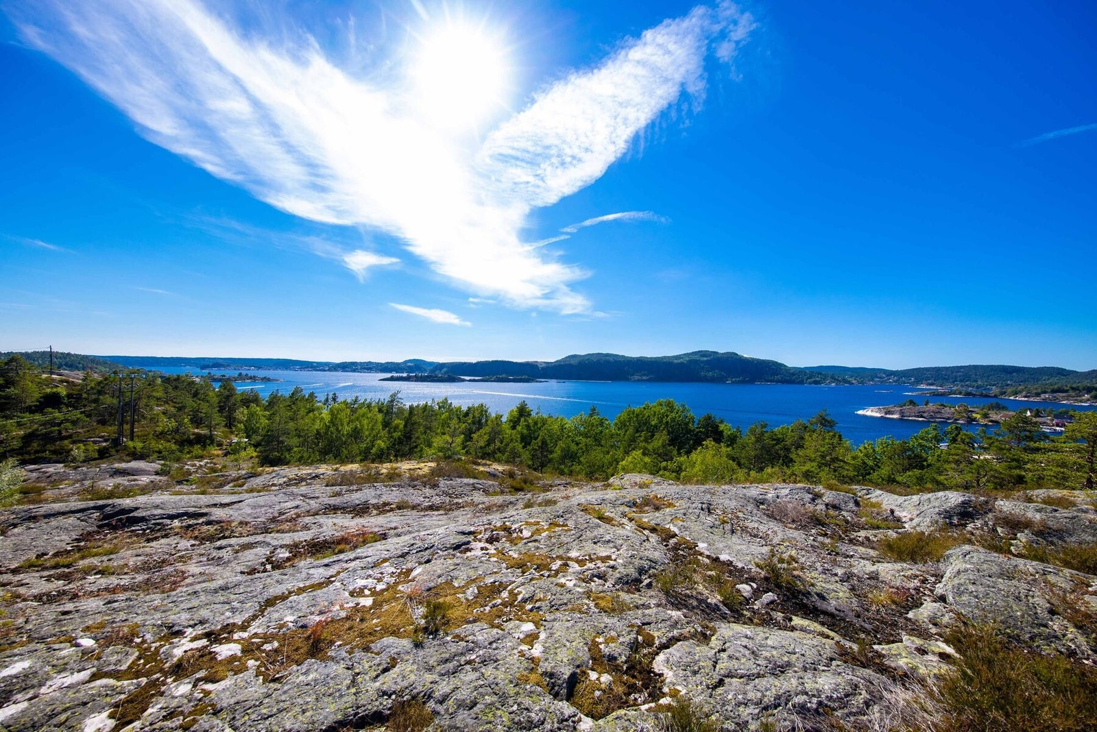 Foto fra tomtene mot Kragerø Galleribilde