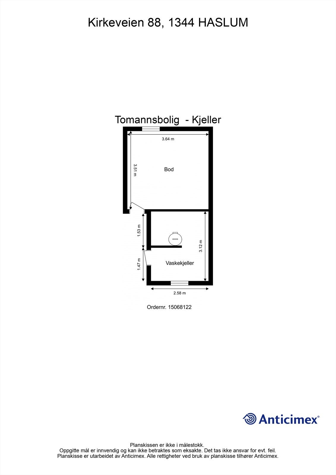 Plantegning kjelleretasje Galleribilde