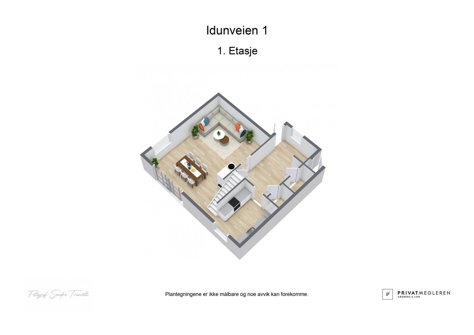Planløsningen i hovedetasjen. Galleribilde