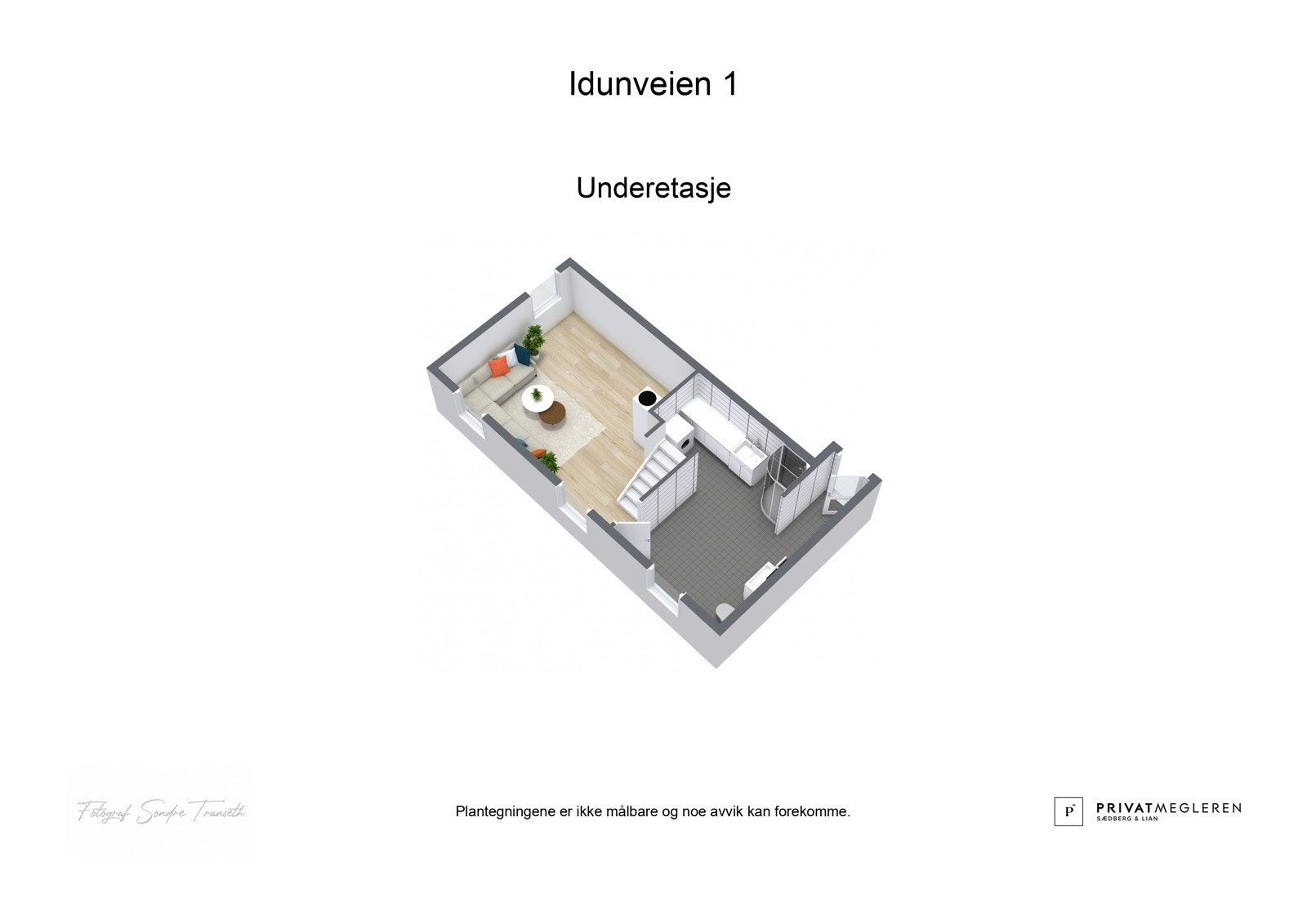 Planløsningen i underetasjen. Galleribilde