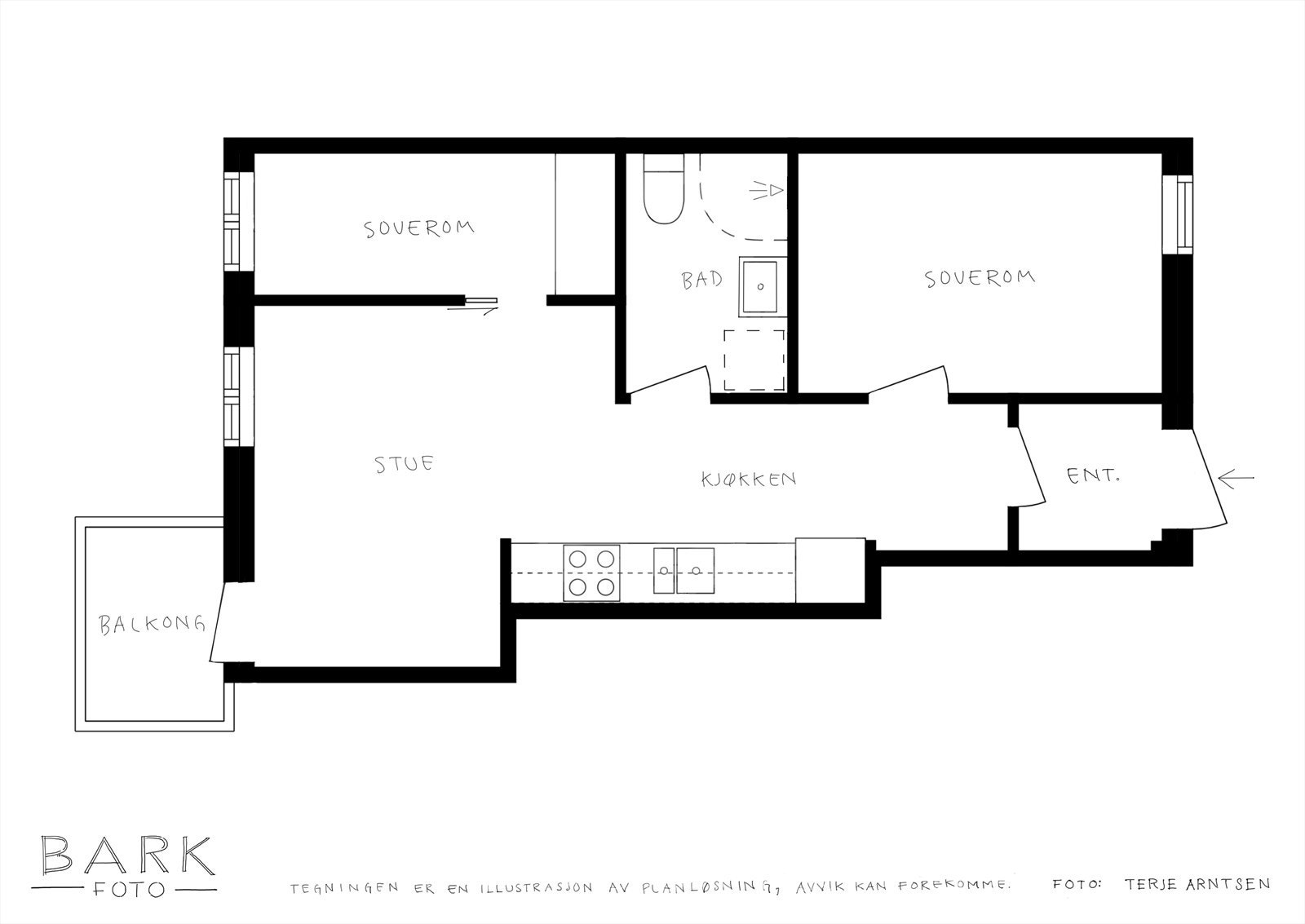 - God planløsning, i tillegg disponerer leiligheten en ekstern bod - Galleribilde