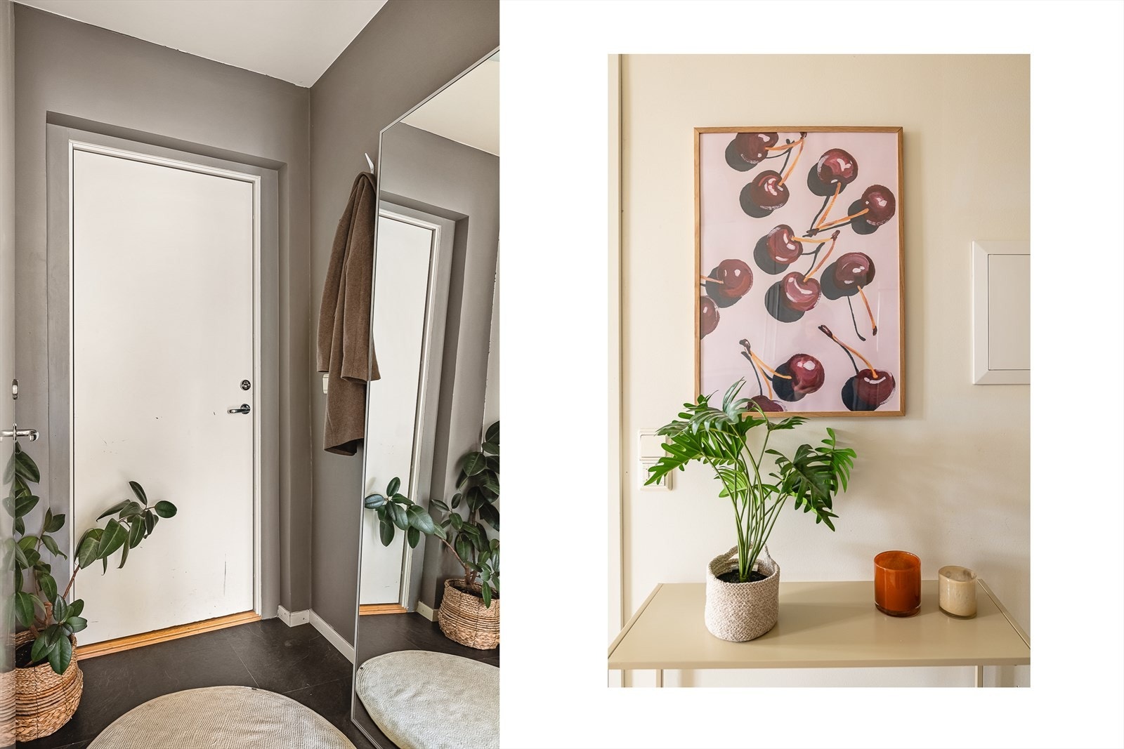 - Velkommen inn! Merk flislagt gulv i entré et vedlikeholdsvennlig og praktisk valg for våte regnværsdager - Galleribilde