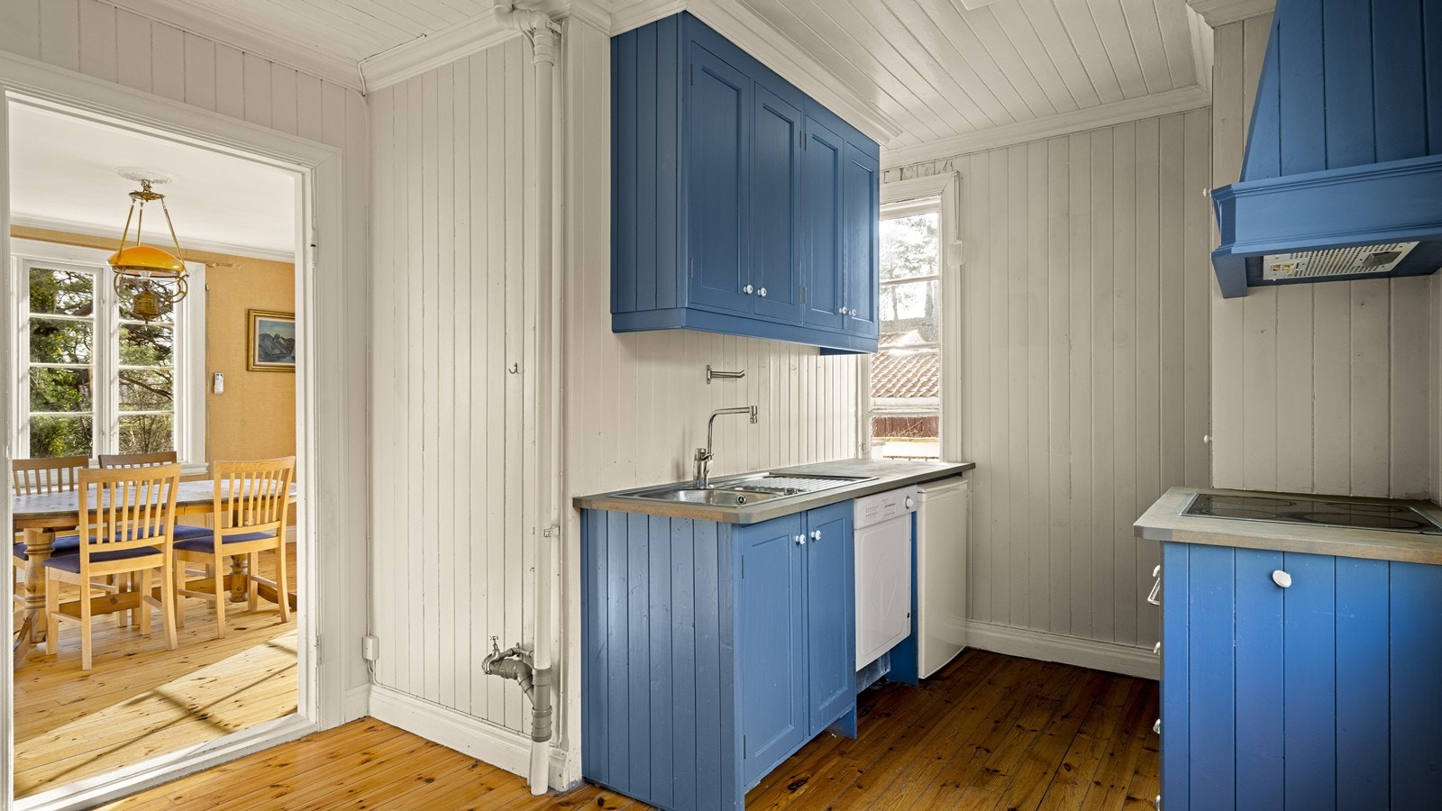 Koselig, landlig kjøkken Galleribilde