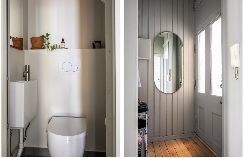 Separat og praktisk toalettrom Galleribilde