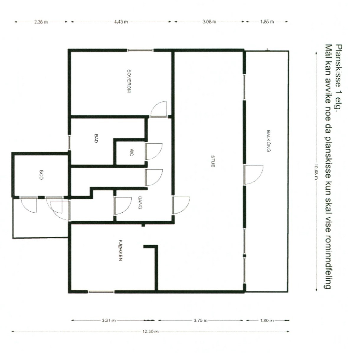 Planskisse hovedplan Galleribilde