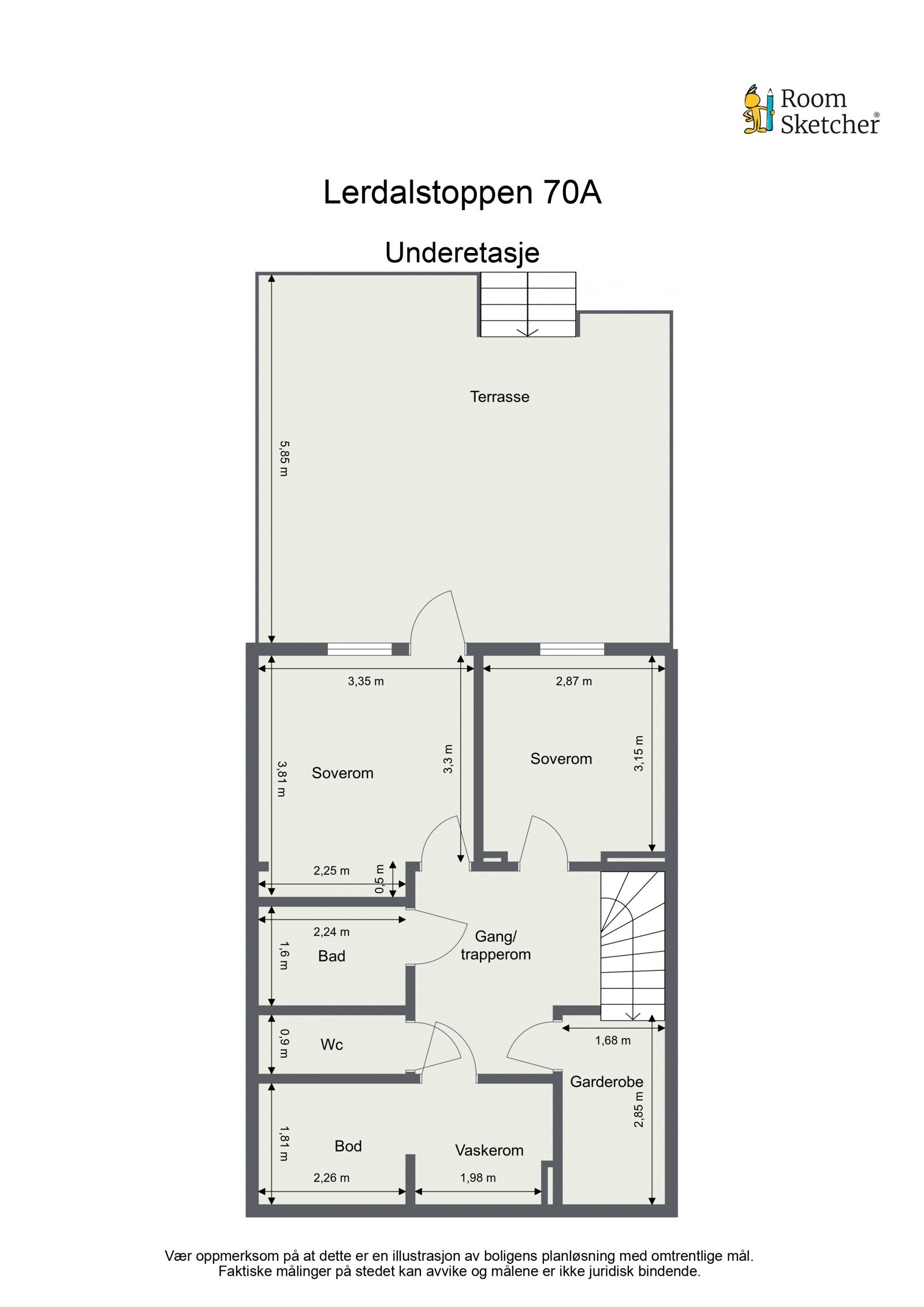 Plantegning underetasje. Galleribilde