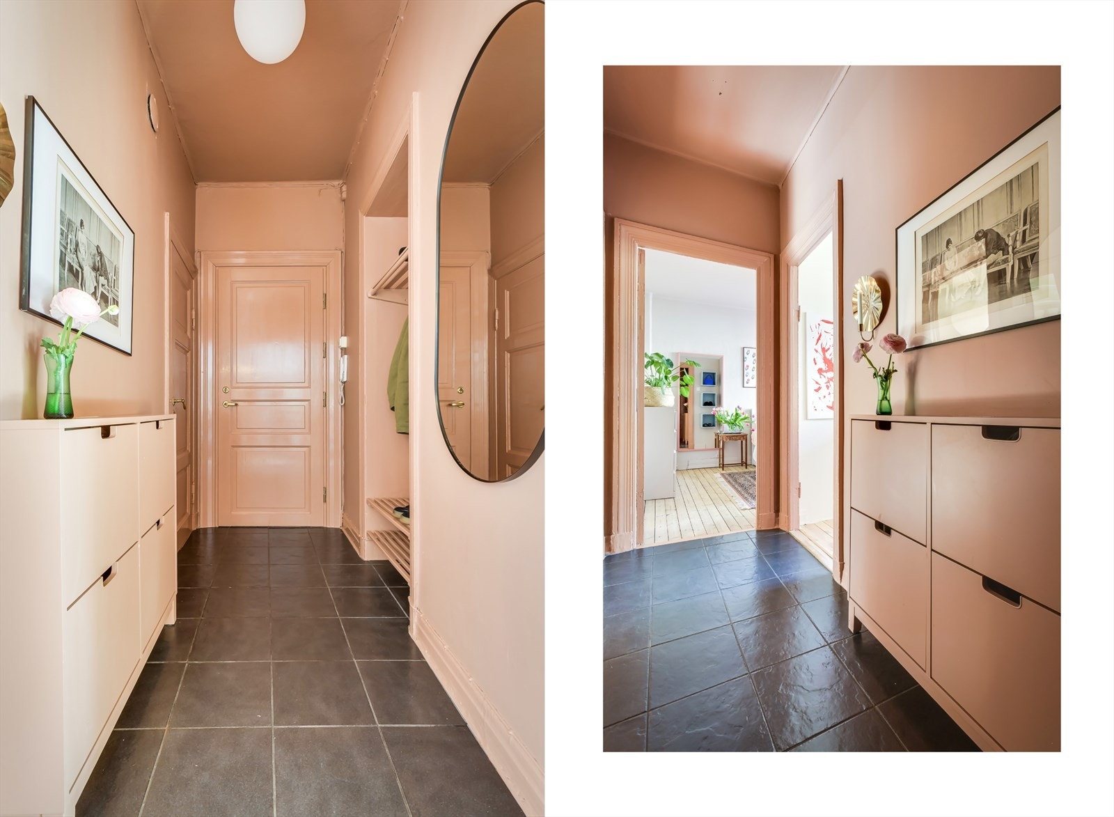 Velkommen inn - Flislagt entrè med gulvvarme. Galleribilde