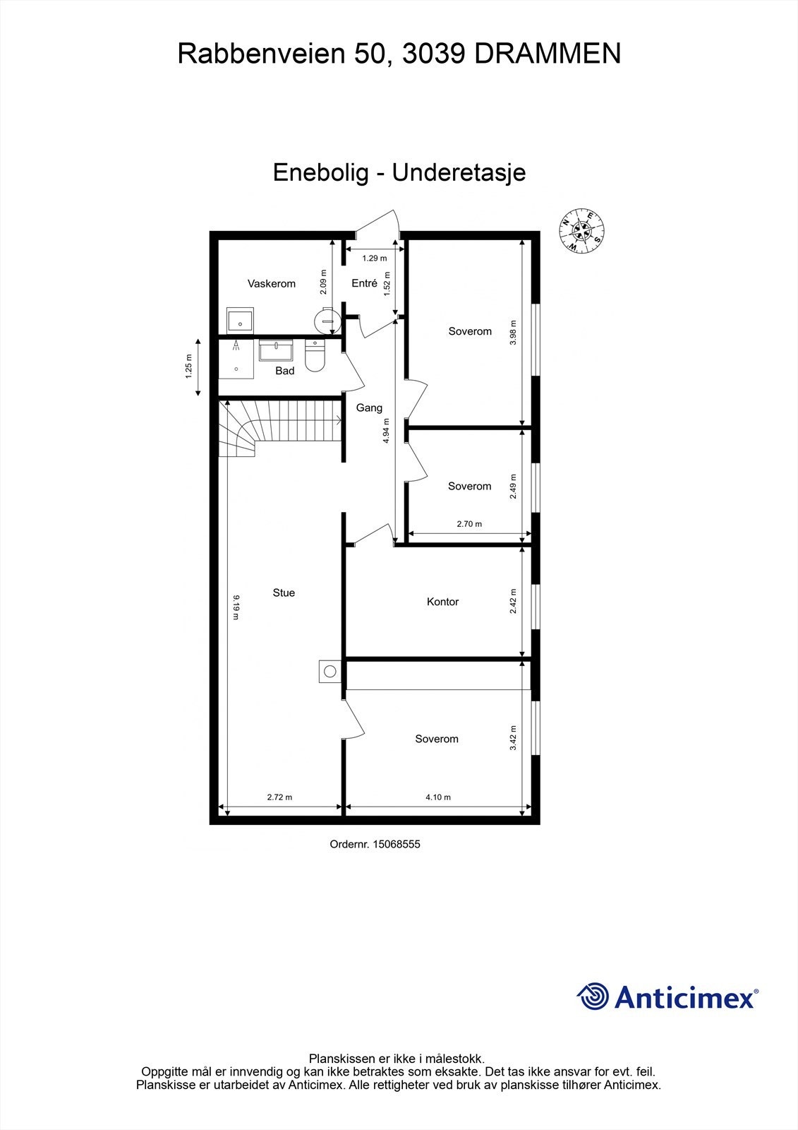 Plantegning - Underetasje Galleribilde