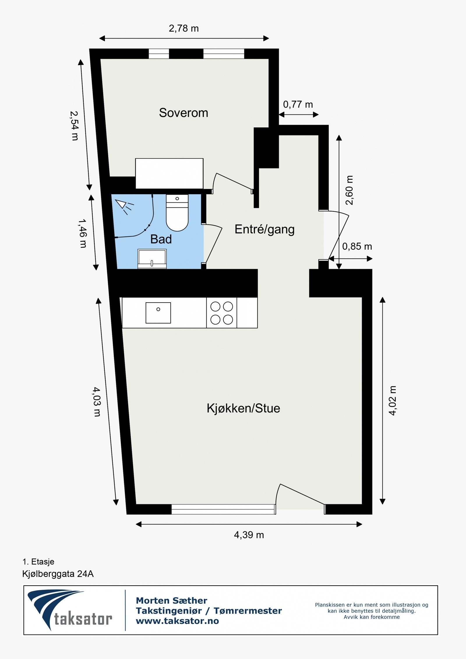 Plantegning av Kjølberggata 24 A Galleribilde