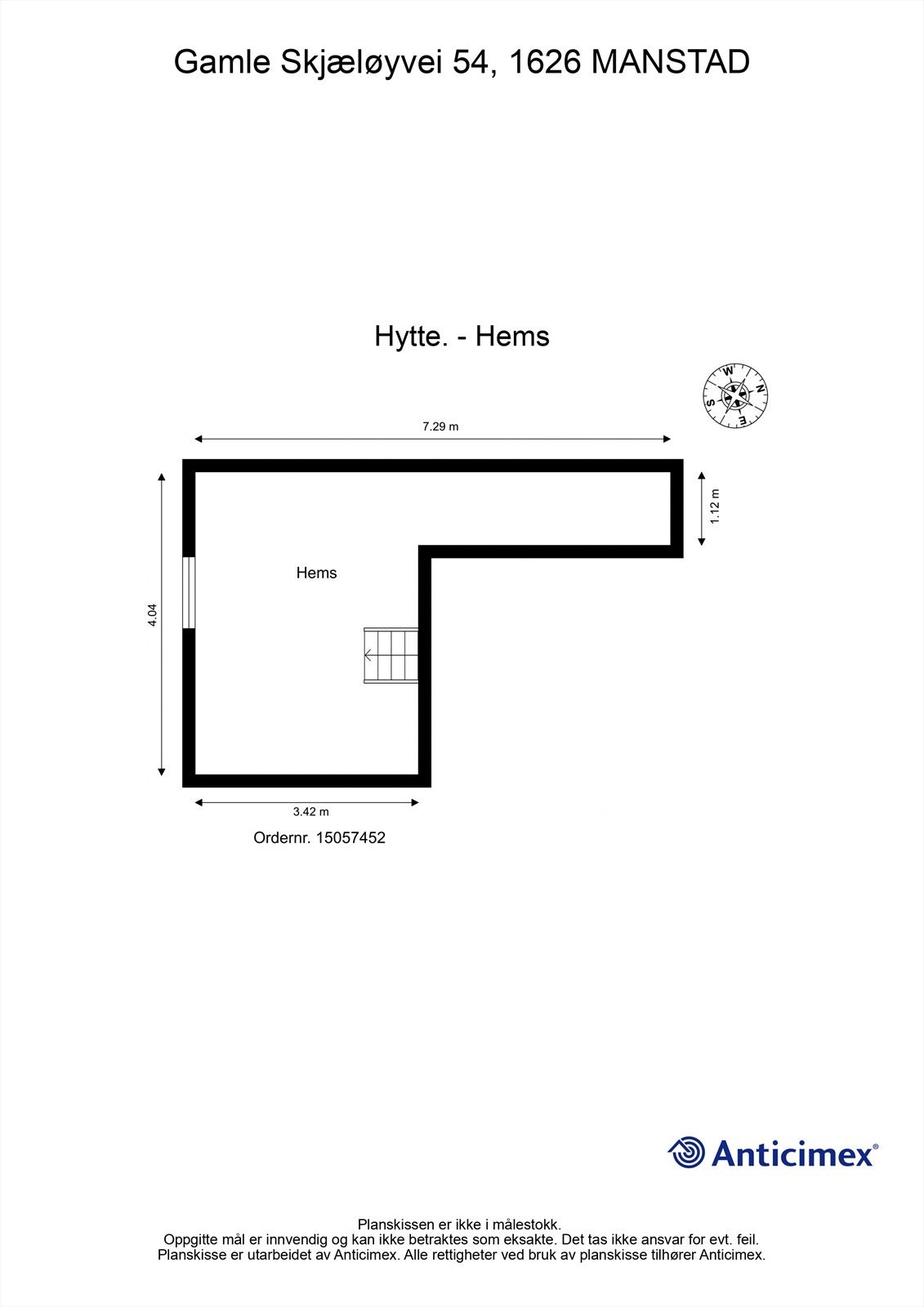 Veiledende skisse av hems. Galleribilde