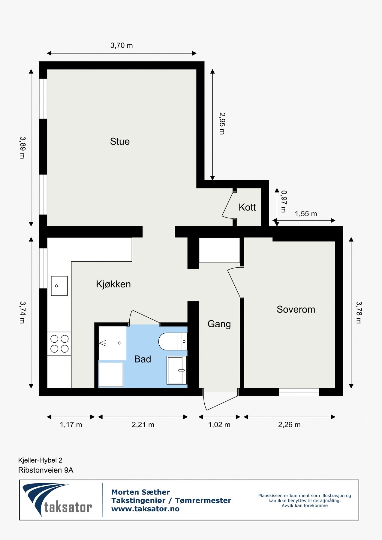 Plantegning kjellerdel 2 (ikke godkjent) Galleribilde