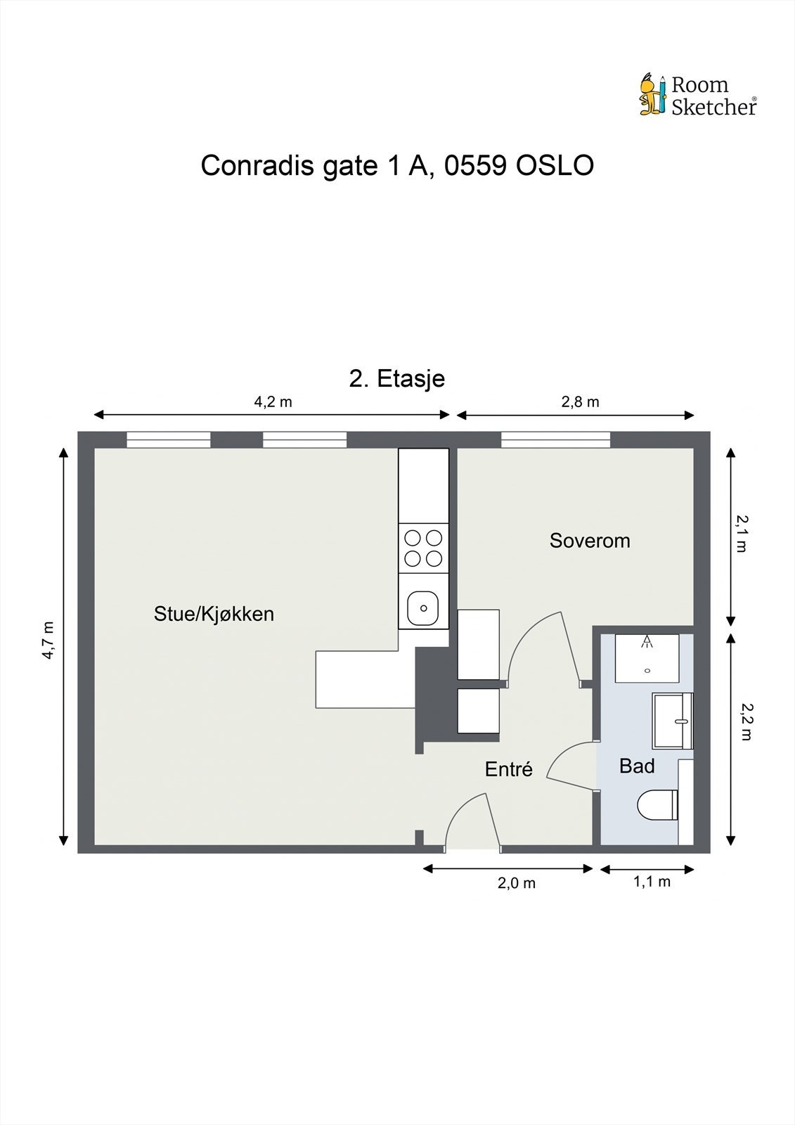 - Vi viser deg plantegningen tidlig, slik at du får orientert deg - Galleribilde