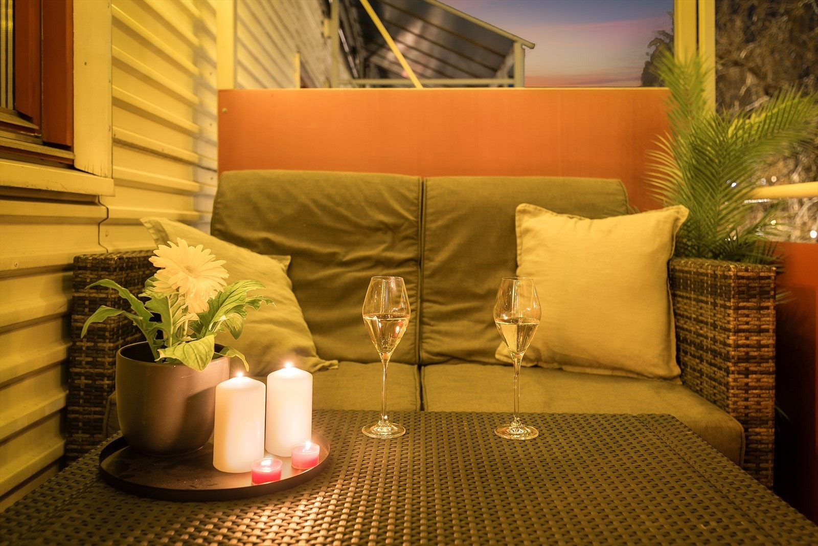 Perfekt balkong for avslappende sommerkvelder. Galleribilde