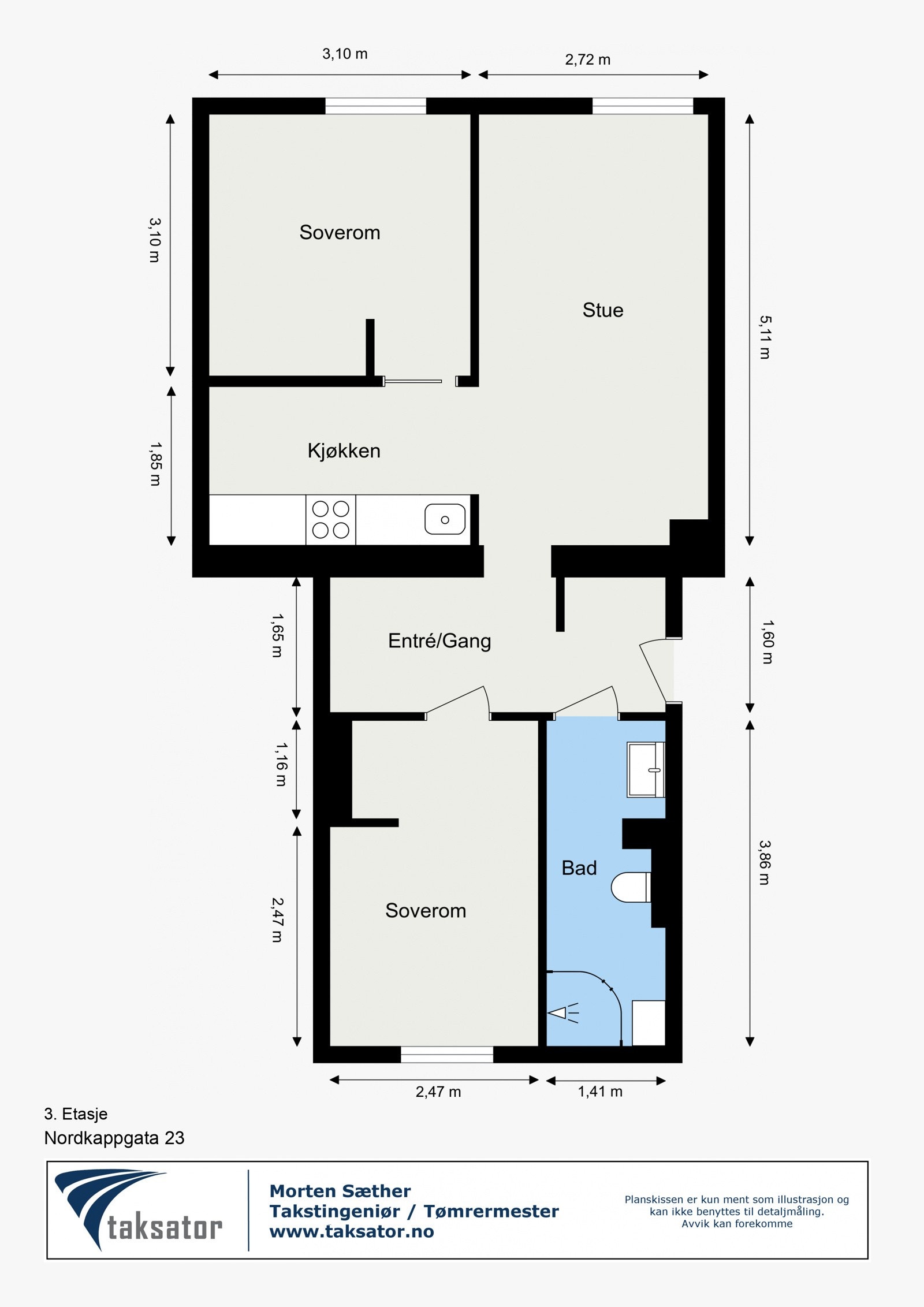 Plantegning - 3. etasje. Galleribilde