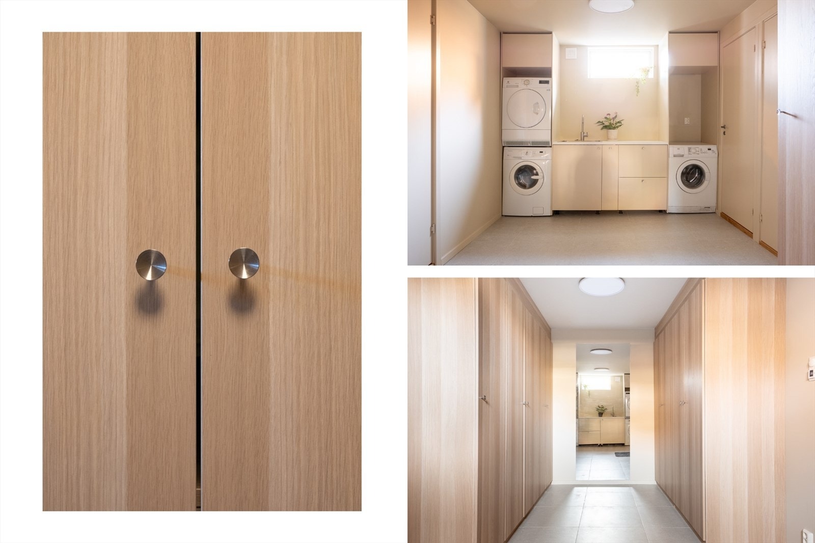 I kjelleren er det et lekkert felles vaskerom fra 2025 samt en praktisk bod Galleribilde