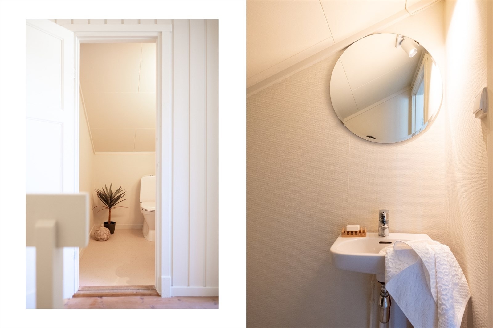 Toalettet i 2. etasje er innredet med servant og WC Galleribilde