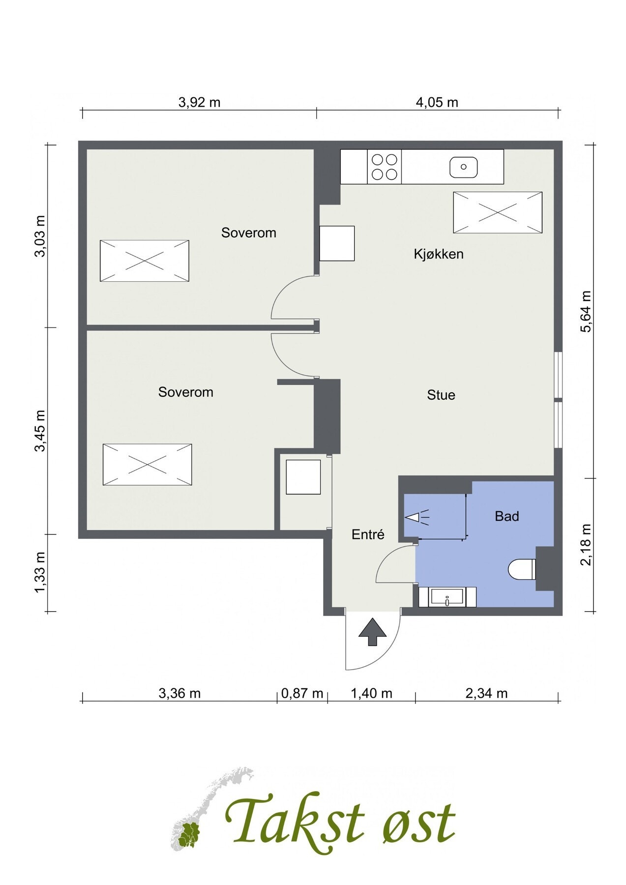 Vi kjører på med leilighetens planskisse, slik at du får orientert deg litt - avvik kan forekomme. Galleribilde
