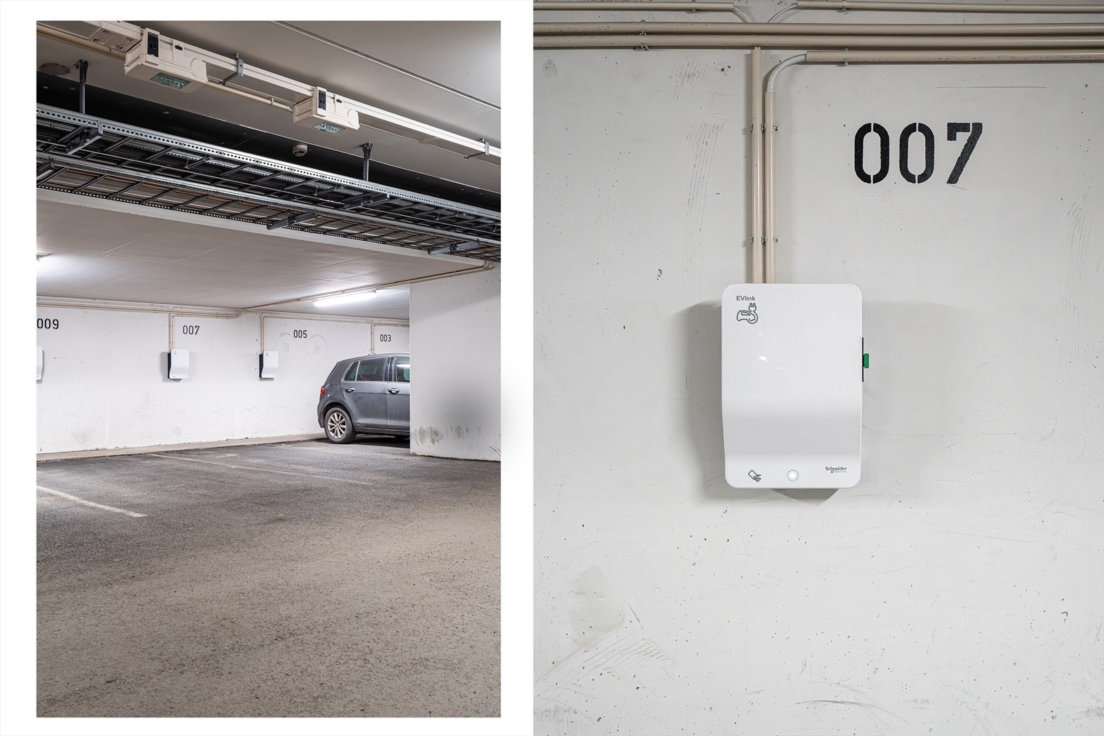 Det medfølger garasjeplass med ladepunkt for elbil. Galleribilde