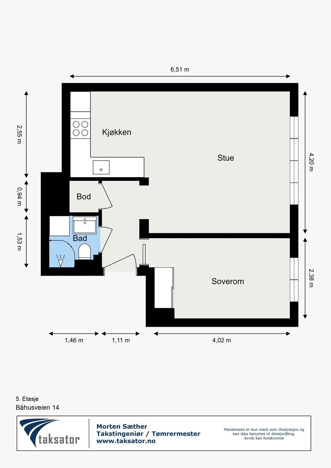 Plantegning - Båhusveien 14 Galleribilde