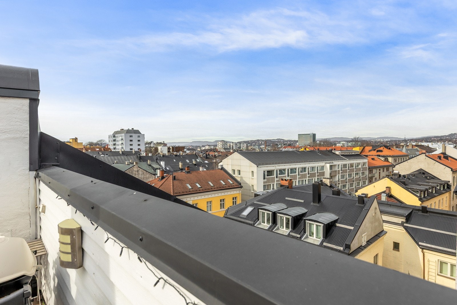 Flott utsyn fra takterrassen Galleribilde