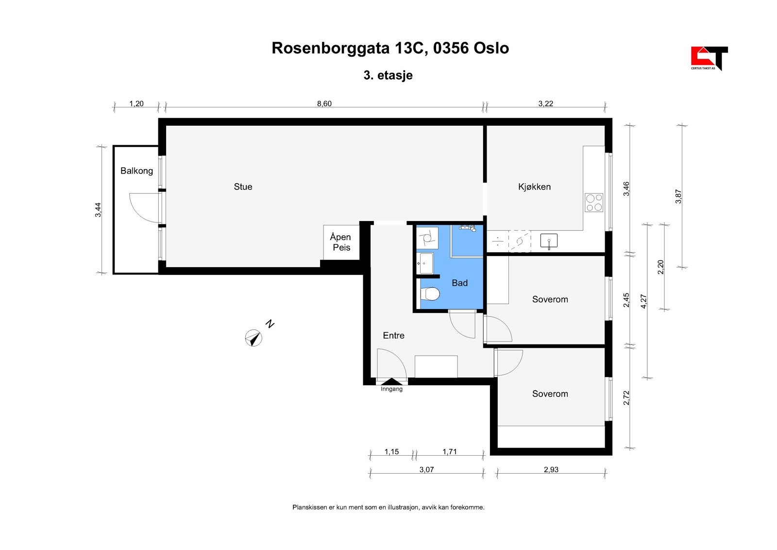 Gjennomgående planløsning Galleribilde