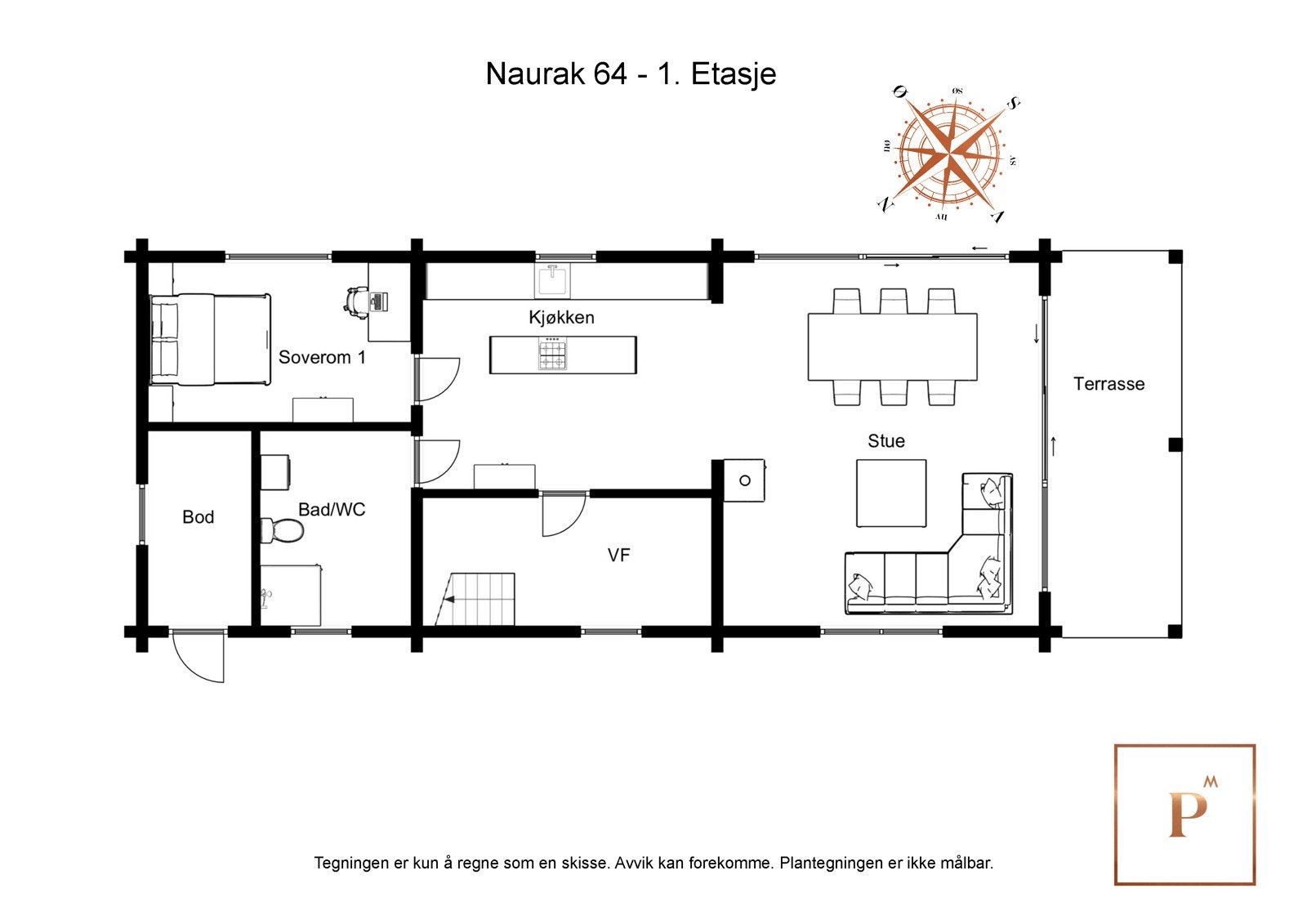Plantegning 1.etg. Galleribilde