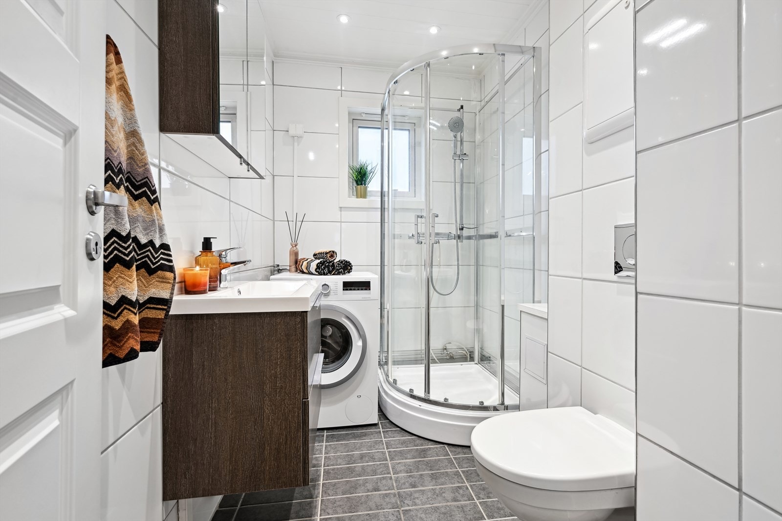 Pent baderom som er pusset opp i 2015. Galleribilde