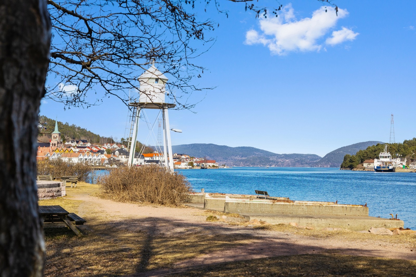 Rekreasjonsområde og fiskeplass like ved fyrlykta på Batteriøya Galleribilde