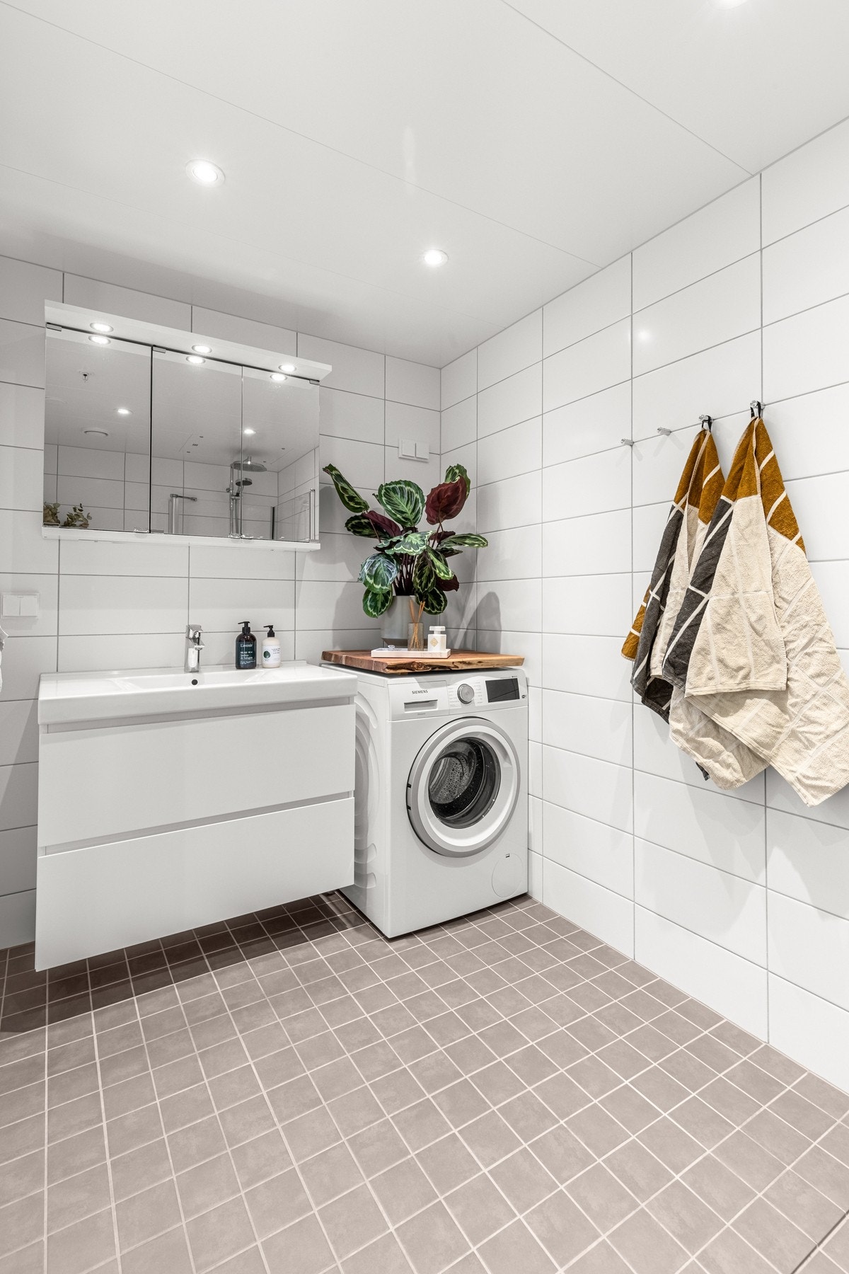 Det er opplegg for både vaskemaskin og tørketrommel Galleribilde