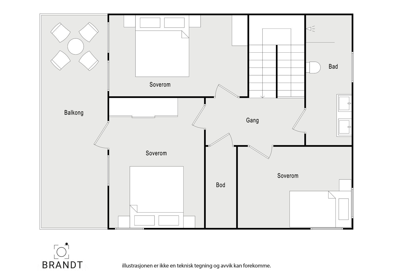 Plantegning 2. etasje Galleribilde