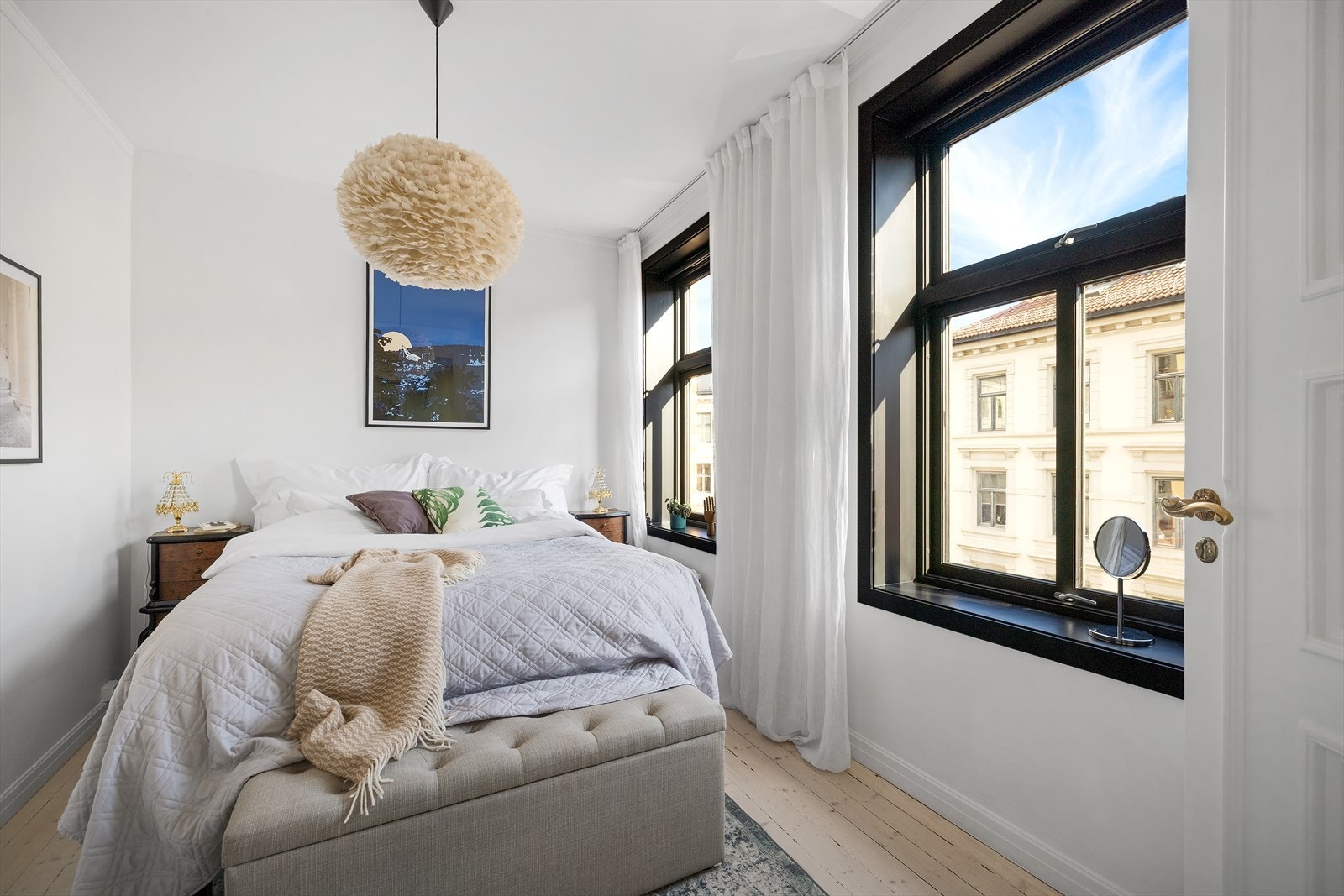 Originale tregulv på soverommet Galleribilde