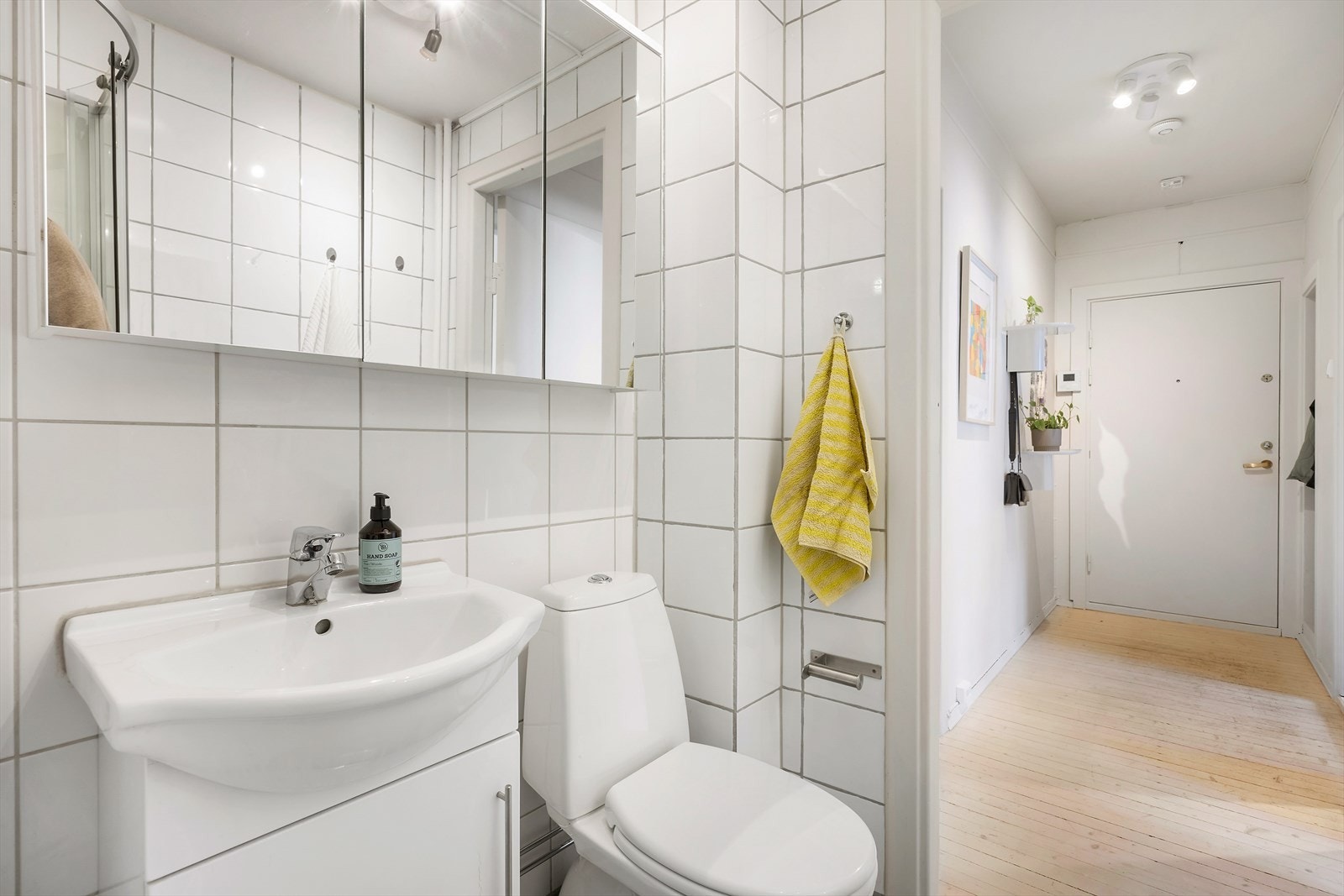 Det er opplegg for vaskemaskin på badet Galleribilde