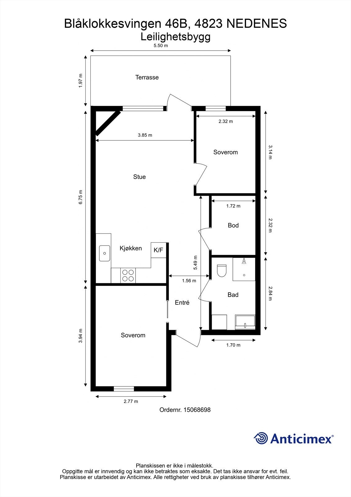 Plantegning 2. etasje Galleribilde