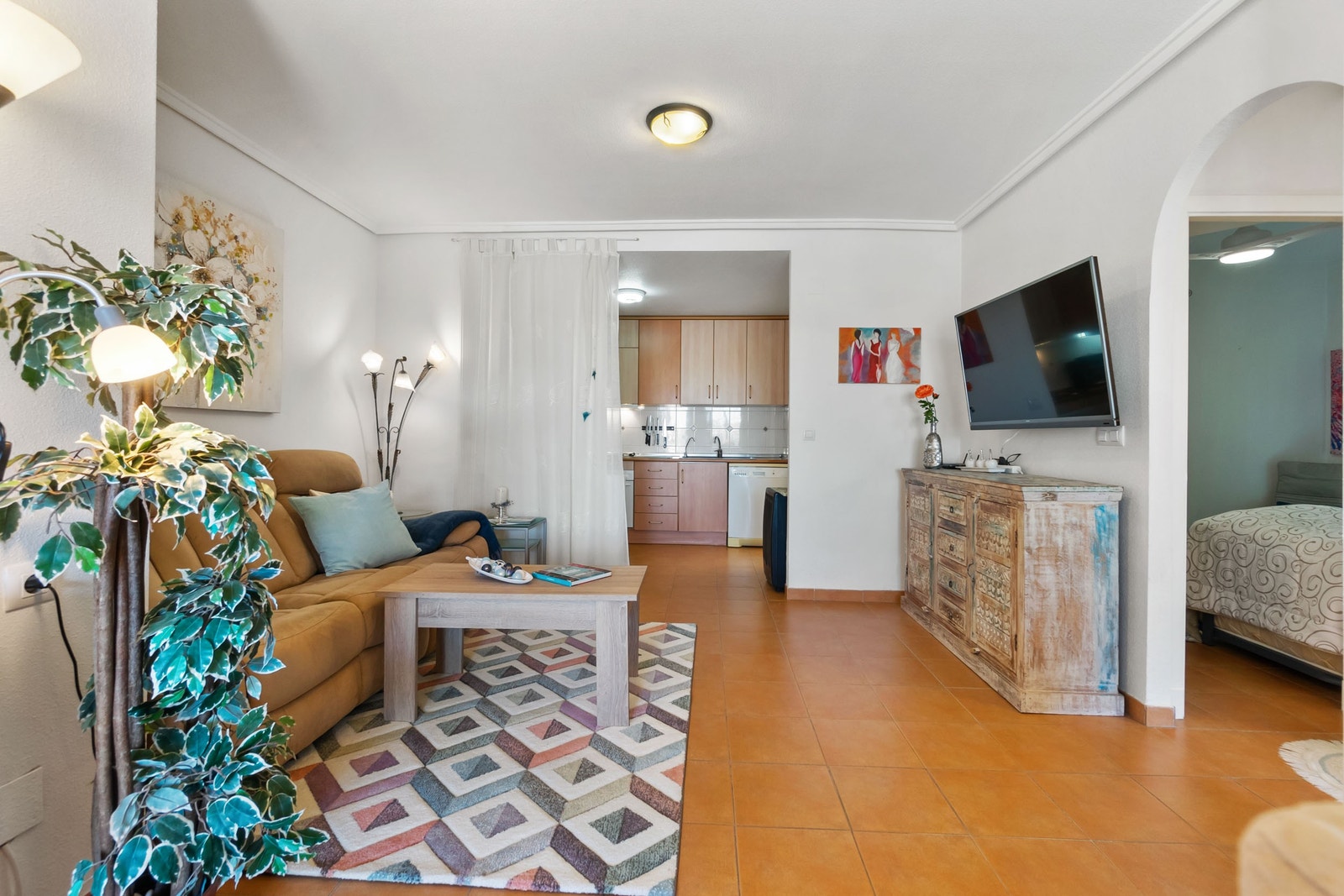 Stue med åpen kjøkkenløsning Galleribilde