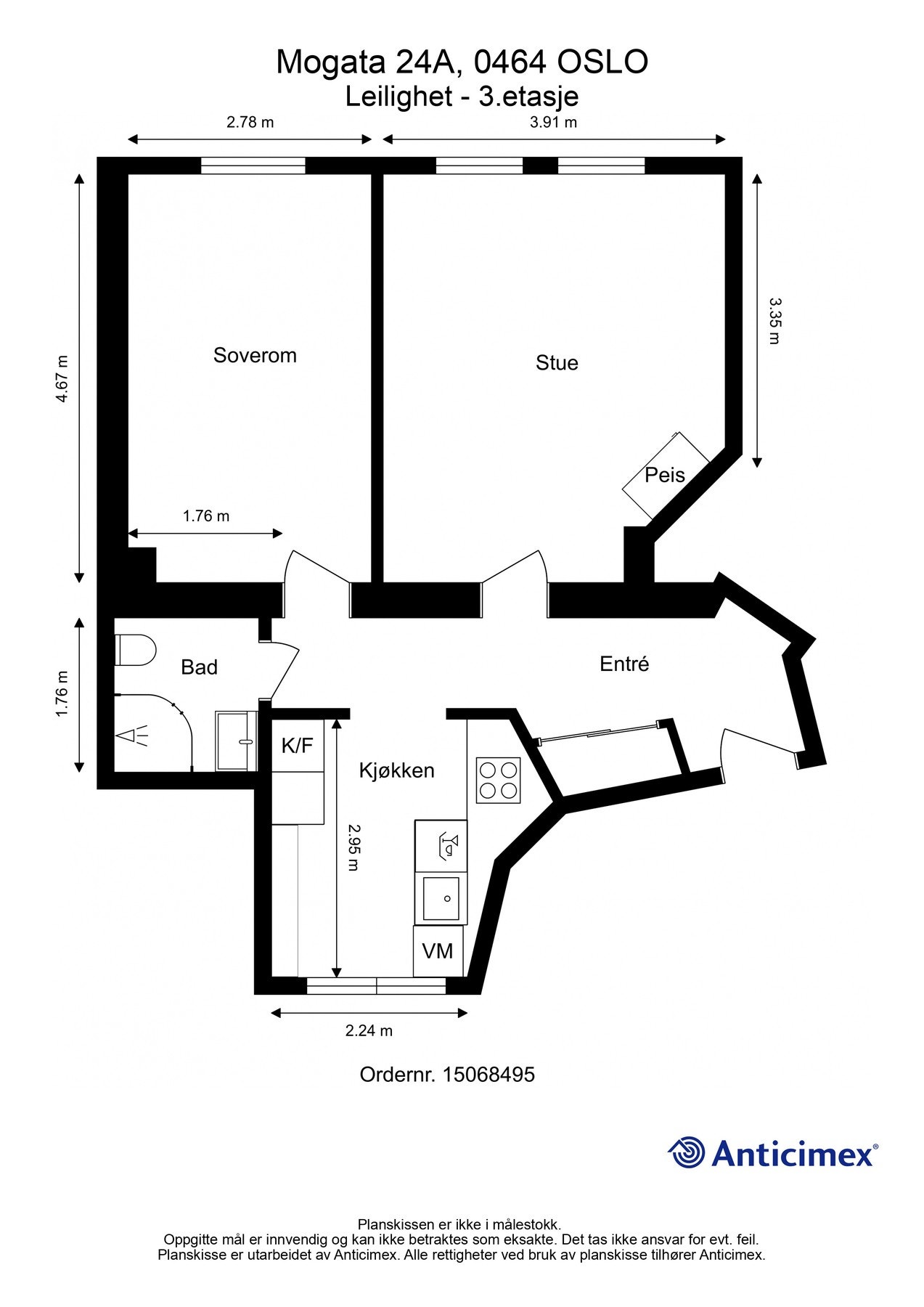 Ettersom det er fint å ha god oversikt før man blar videre, starter vi like gjerne med plantegningen. Galleribilde