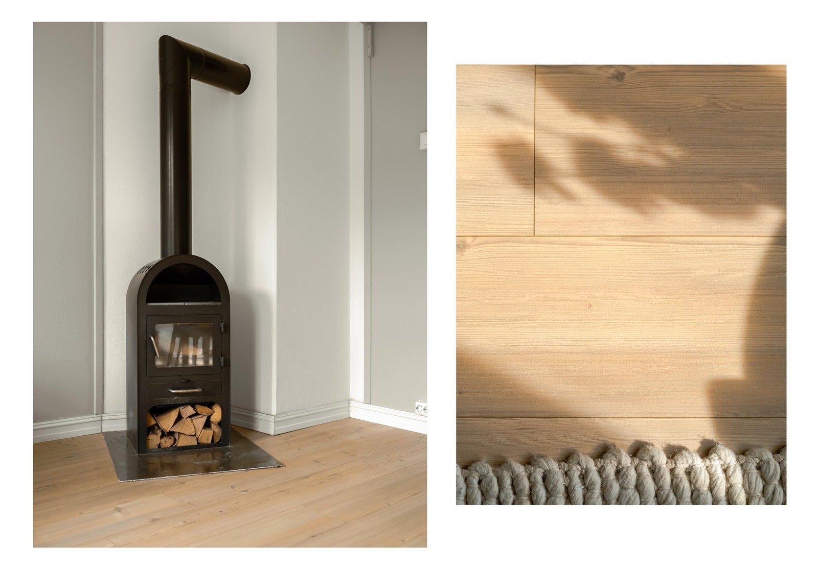 Peisovnen er til stor glede gjennom vinterhalvåret. Pipeløpet ble rehabilitert i regi av borettslaget i 2014 i følge tidligere salgsoppgave. Galleribilde