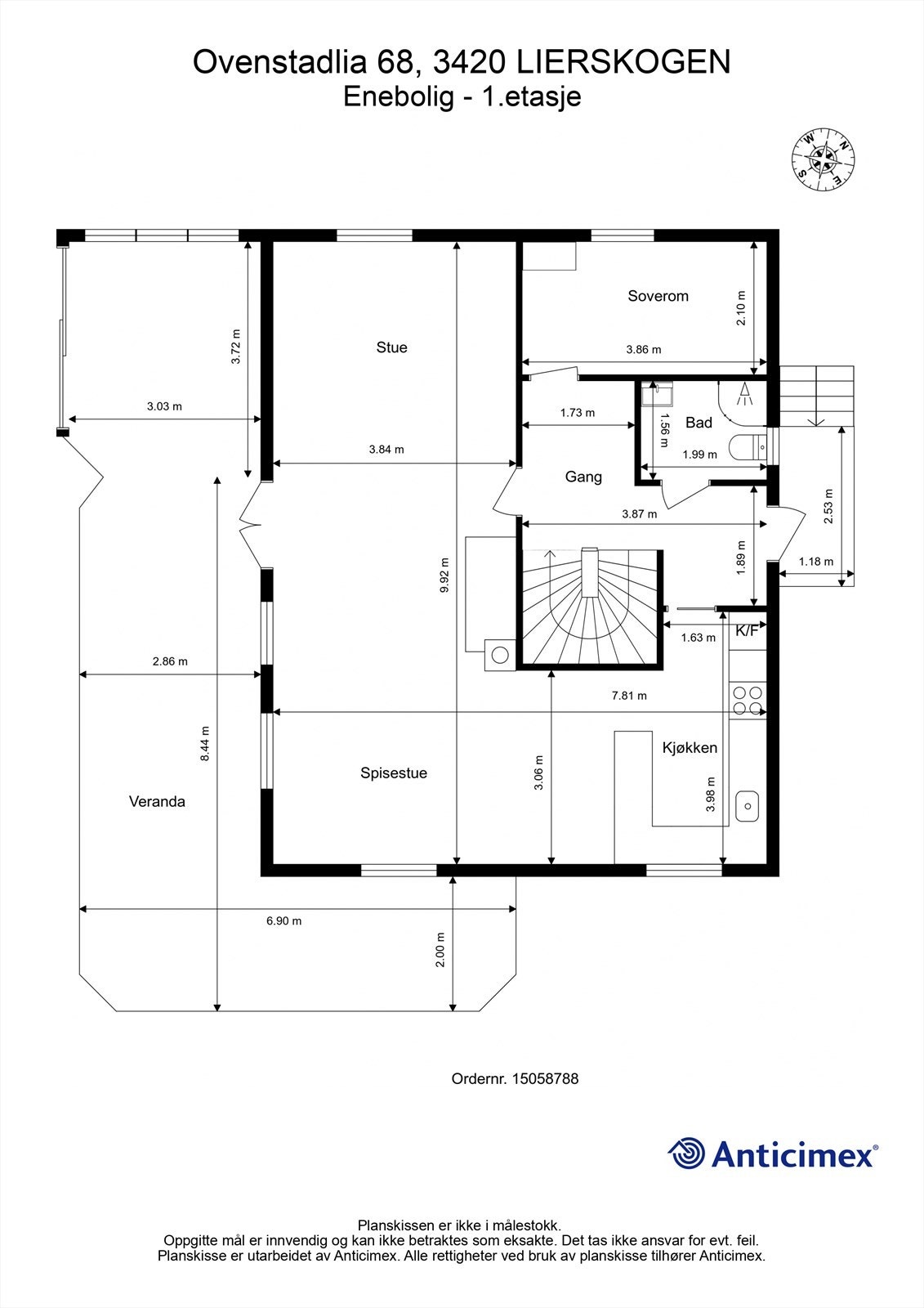 Plantegning 1. etasje Galleribilde